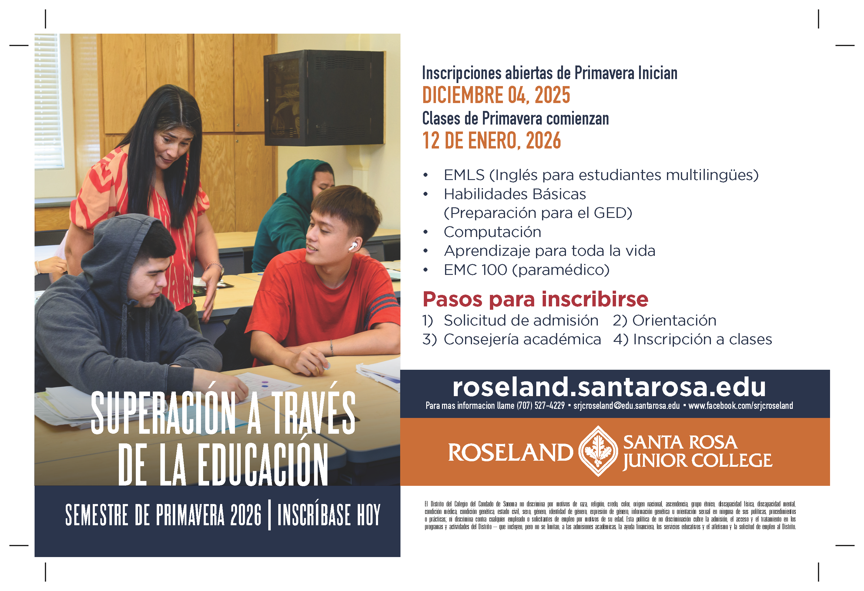 Semestre de primavera 2026 informacion