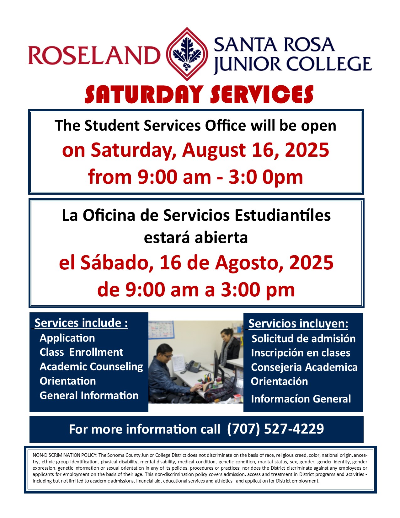 turday services august 16, 2025 9-3pm